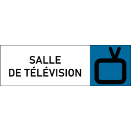 Plaque de porte classique Salle de télévision