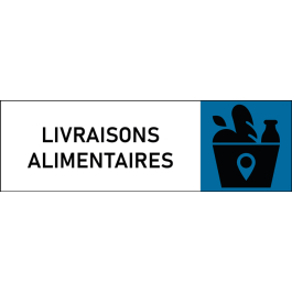 Plaque de porte classique Livraisons alimentaires