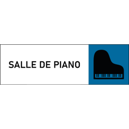 Plaque de porte classique Salle de piano