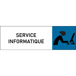Plaque de porte classique Service informatique