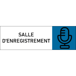 Plaque de porte classique Salle d'enregistrement