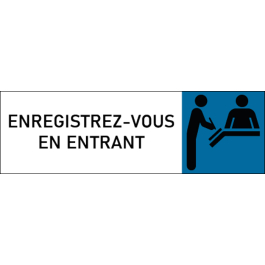 Plaque de porte classique Enregistrez-vous en entrant