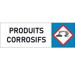 "Plaque de Sécurité produits corrosives – Signalétique de Danger Corrosif avec Symbole Clair et Prév