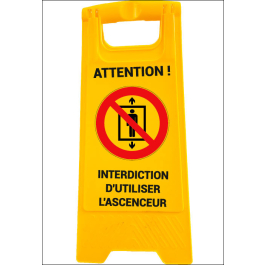 Chevalet Interdiction d'utiliser l’ascenseur
