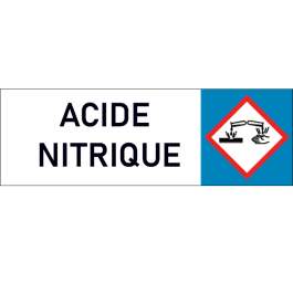 "Plaque de Sécurité Acide nitrique – Signalétique de Danger Corrosif avec Symbole Clair et Préventif