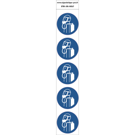 Autocollants Utiliser l'appareil respiratoire autonome - M047 norme iso 7010 – par Lot de 5