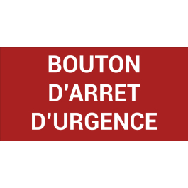 Pictogramme BOUTON D'ARRÊT D’URGENCE