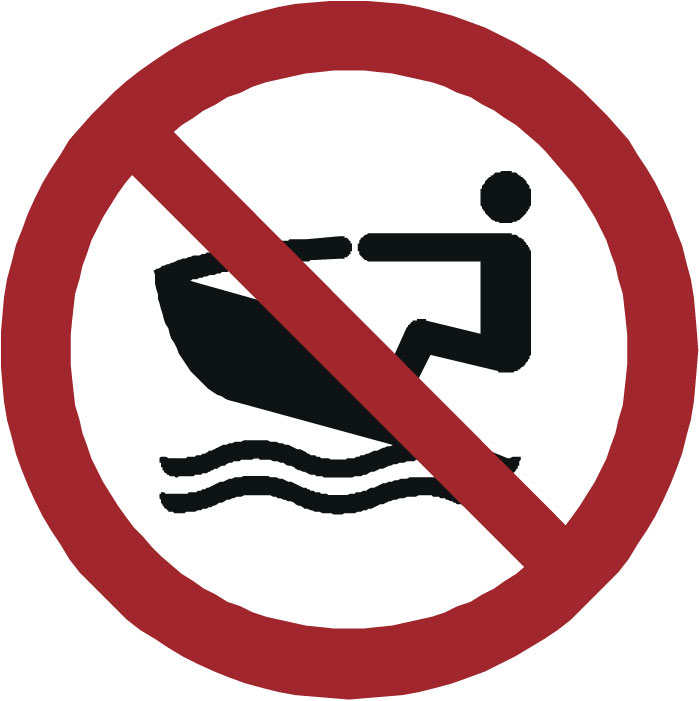 Panneau Pas de jet ski